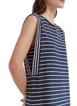 Robe à rayures marine Vila Viveriana pour femme
