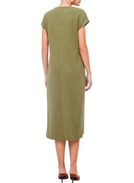 Robe Vila Viadoria verte midi pour femme