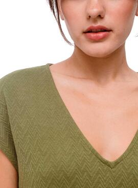 Robe Vila Viadoria verte midi pour femme
