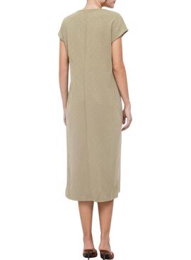 Robe Vila Viadoria beige pour femme