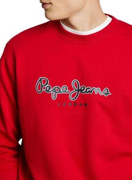 Sweatshirt Pepe Jeans Duke rouge pour homme