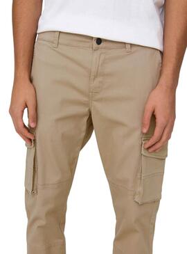 Pantalon Only and Sons Carter cargo beige pour homme