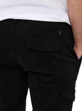 Pantalon Only and Sons Carter cargo noir pour homme