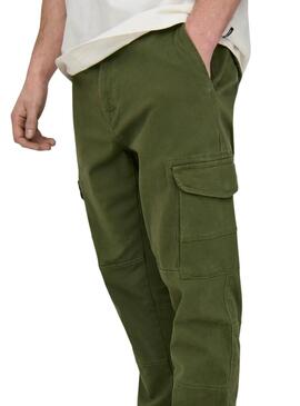 Pantalon Only and Sons Carter cargo vert pour homme