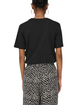 T-shirt Only Monja noir pour femme