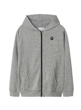 Sweat à capuche Name It Vimo gris pour garçon