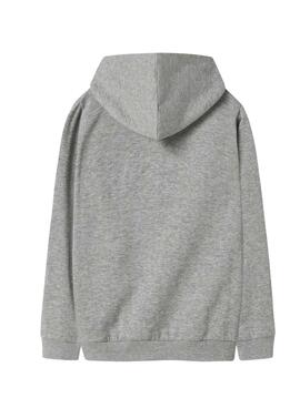 Sweat à capuche Name It Vimo gris pour garçon