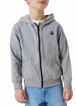 Sweat à capuche Name It Vimo gris pour garçon