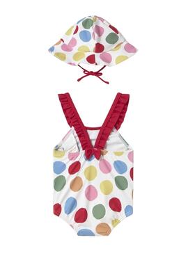 Maillot de bain et bonnet multicolores Mayoral pour bébé fille
