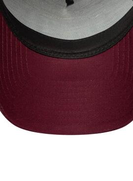 Casquette New Era Patch 9Forty Trucker grenat pour homme