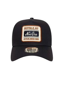 Casquette New Era Patch 9Forty Trucker noire pour homme