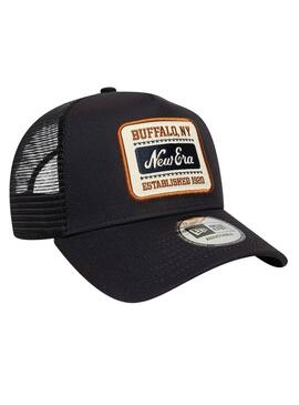 Casquette New Era Patch 9Forty Trucker noire pour homme