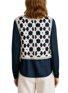 Gilet Pepe Jeans Olivia crochet pour femme