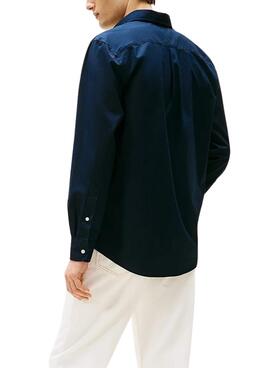 Chemise Tommy Hilfiger Core Flex bleue marine pour homme