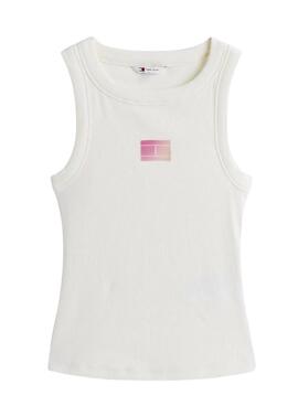 T-shirt Tommy Jeans Gradient blanc pour femme