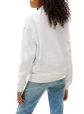 Sweat à capuche Tommy Jeans Floral blanc pour femme