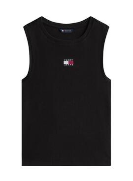 Débardeur noir pour femme Tommy Jeans.