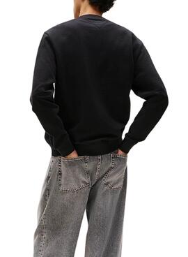 Sweat à capuche Tommy Jeans Flag noir pour homme.