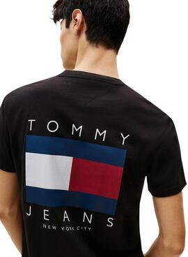 T-shirt Tommy Jeans Flag noir pour homme