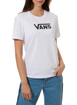 T-Shirt Vans Flying Blanc Femme