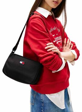 Sacs à épaule noirs Tommy Jeans Daily pour femme