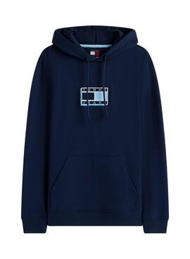 Sweat à capuche Tommy Jeans Pop bleu marine pour homme