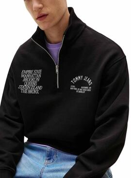 Sweat à capuche Tommy Jeans New York noir pour homme