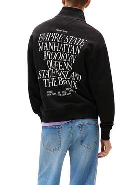 Sweat à capuche Tommy Jeans New York noir pour homme