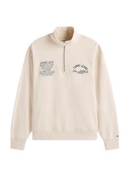 Sweat-shirt Tommy Jeans New York beige pour homme