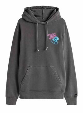 Sweat à capuche Tommy Jeans Novelty gris pour homme