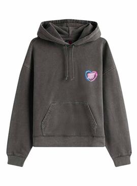 Sweatshirt Tommy Jeans Neon gris pour femme