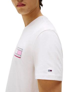 T-shirt Tommy Jeans Slim Pop blanc pour homme