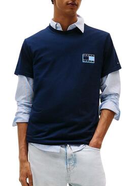 T-shirt Tommy Jeans Slim Pop bleu marine pour homme