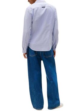 Chemise Tommy Jeans Oxford slim bleue pour homme