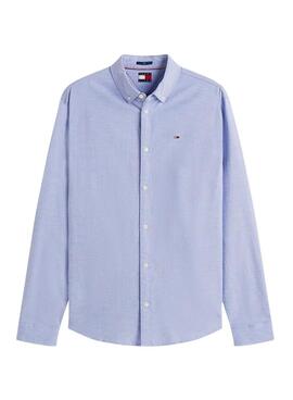 Chemise Tommy Jeans Oxford slim bleue pour homme