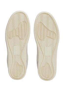 Chaussures Tommy Jeans Retro Basket blanc et violet pour femme