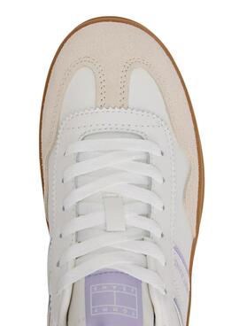 Baskets Tommy Jeans The Greenwich Platform blanc et lilas pour femme