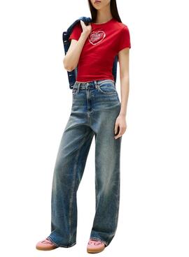 Chaussures Tommy Jeans Greenwich framboise pour femme