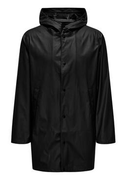 Imperméable Only and Sons Luca noir pour homme