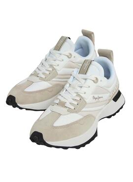 Chaussures Pepe Jeans Lucky Print beige pour femme