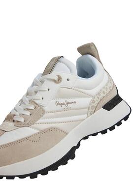 Chaussures Pepe Jeans Lucky Print beige pour femme