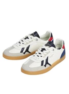 Chaussures Pepe Jeans en cuir blanc pour hommes