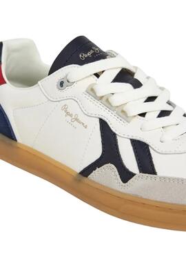 Chaussures Pepe Jeans en cuir blanc pour hommes