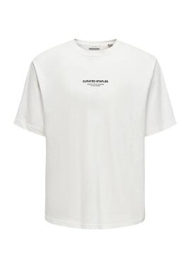 T-shirt Only and Sons Curated blanc pour homme