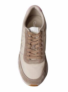 Chaussures Calvin Klein Jeans Retro Runner rose pour femme