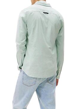Chemise Tommy Jeans Oxford verte pour homme