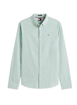 Chemise Tommy Jeans Oxford verte pour homme