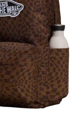 Sac à dos Vans Old Skool motif animal marron pour femme et homme