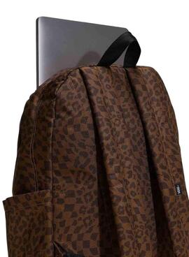 Sac à dos Vans Old Skool motif animal marron pour femme et homme