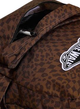 Sac à dos Vans Old Skool motif animal marron pour femme et homme